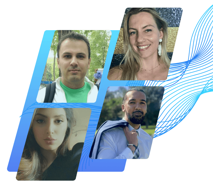 Four images of four young people.